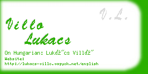 villo lukacs business card